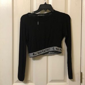 Pretty Little Thing cropped shirt